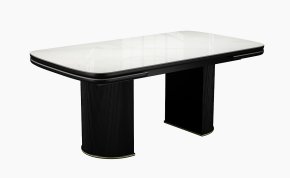 Стол DikLine EKP205 керамика К20 глянец, опоры МДФ черные/золото  (2 уп.)