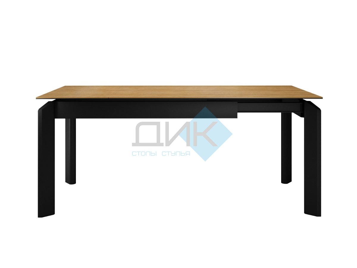 Стол DikLine KT140 керамика HC001 матовая/опоры черные Образец в салоне МЦ Империя