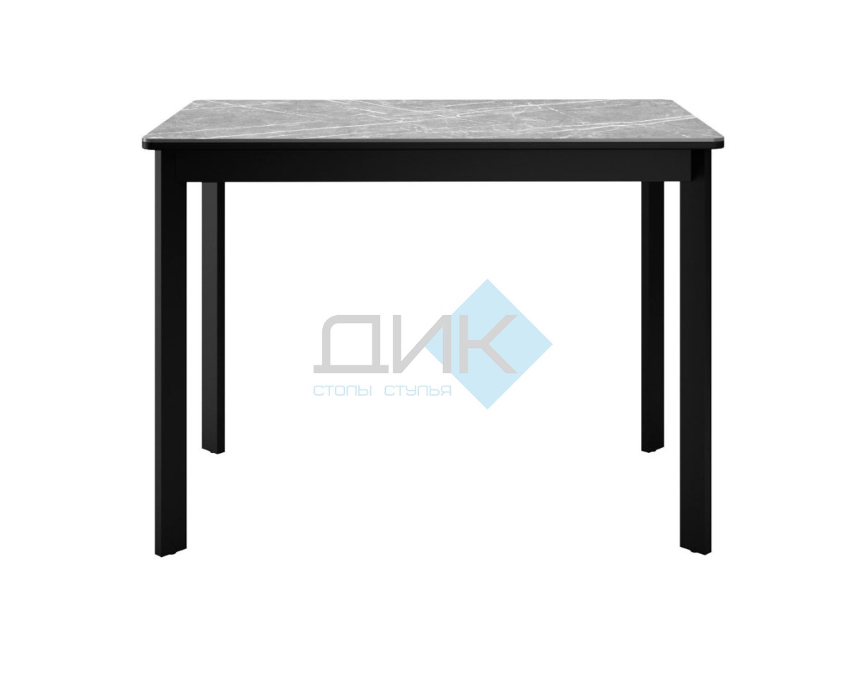 Стол DikLine LK90 Керамика Серый мрамор/подстолье черное/опоры черные