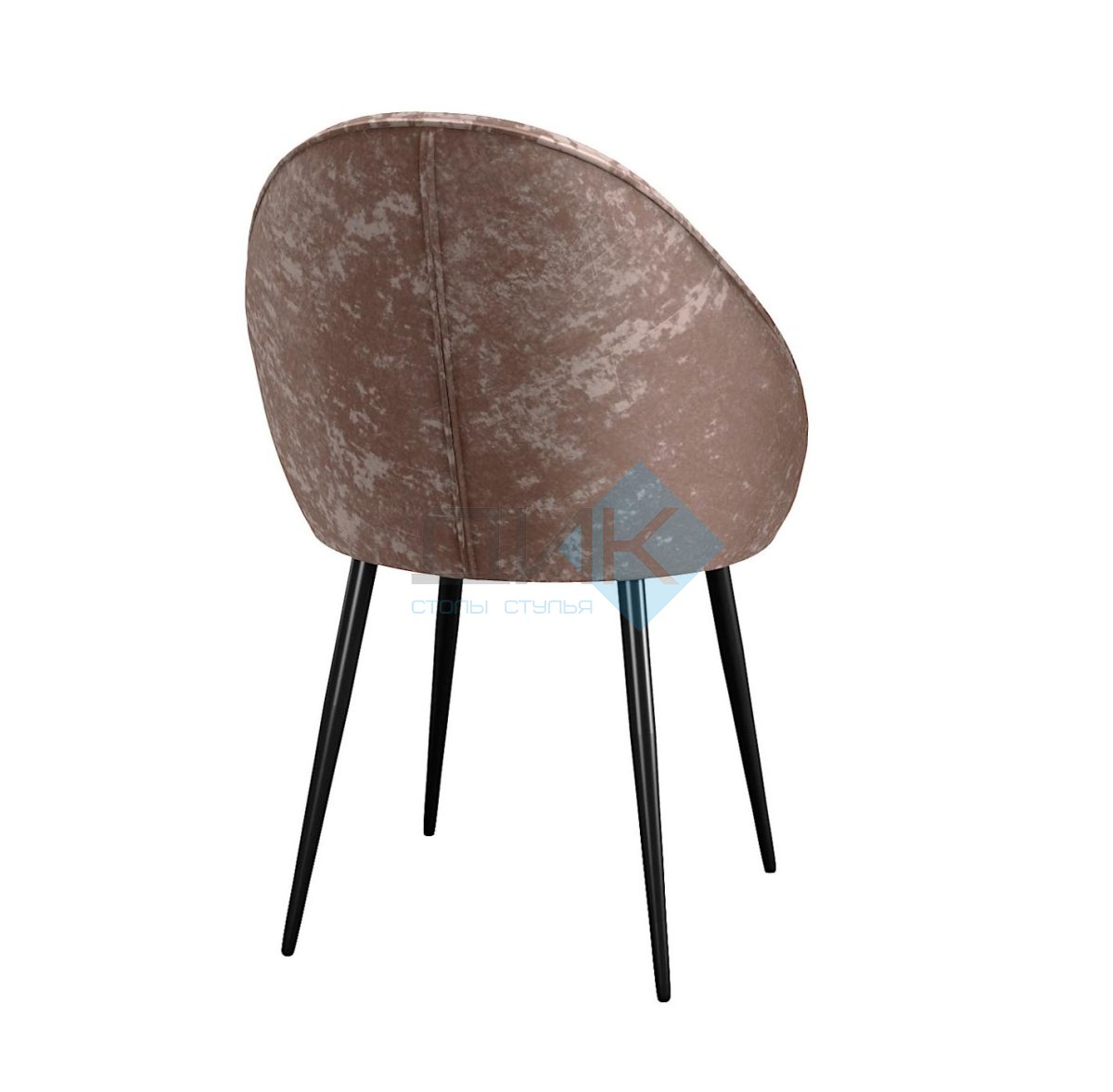 Стул DikLine 234 поворотный, M05 шоколад, ножки черные