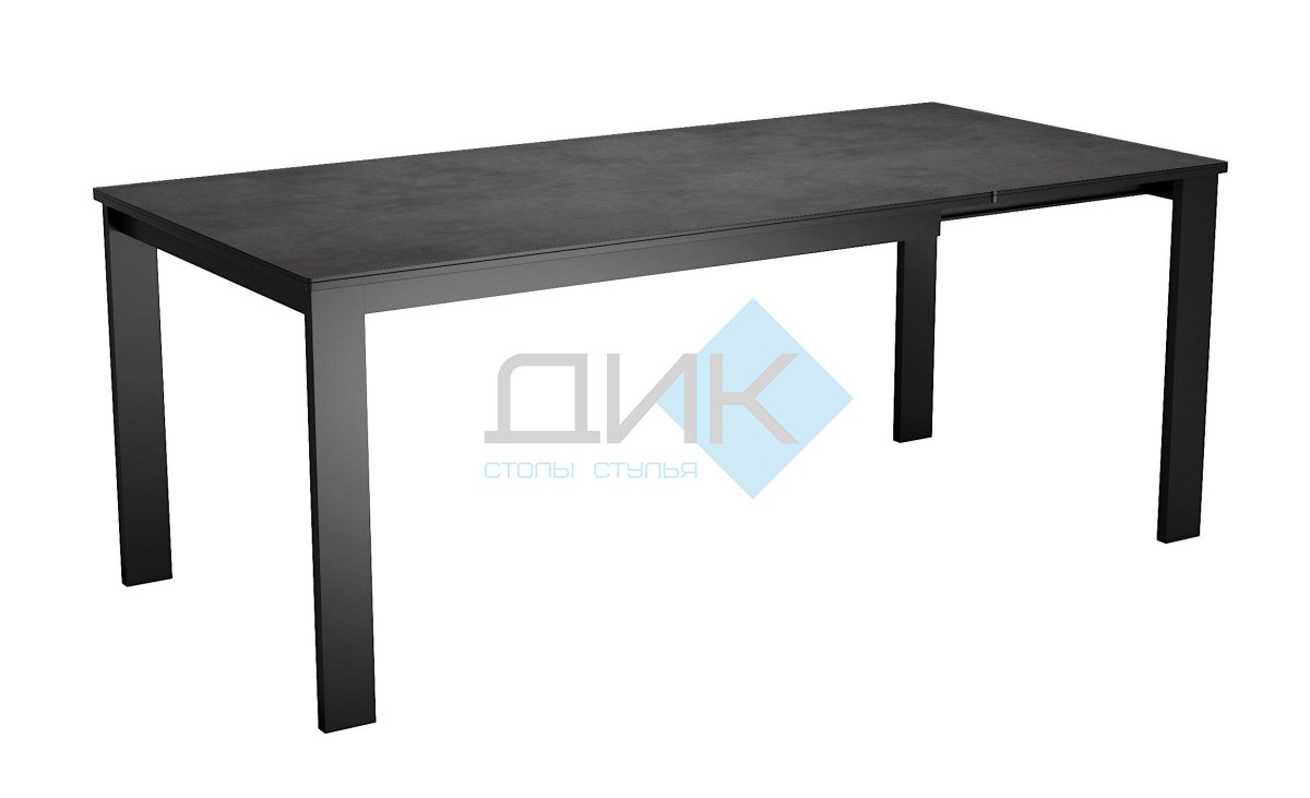 Стол DikLine DKT130 Керамика мрамор Бронза/подстолье черное/опоры черные