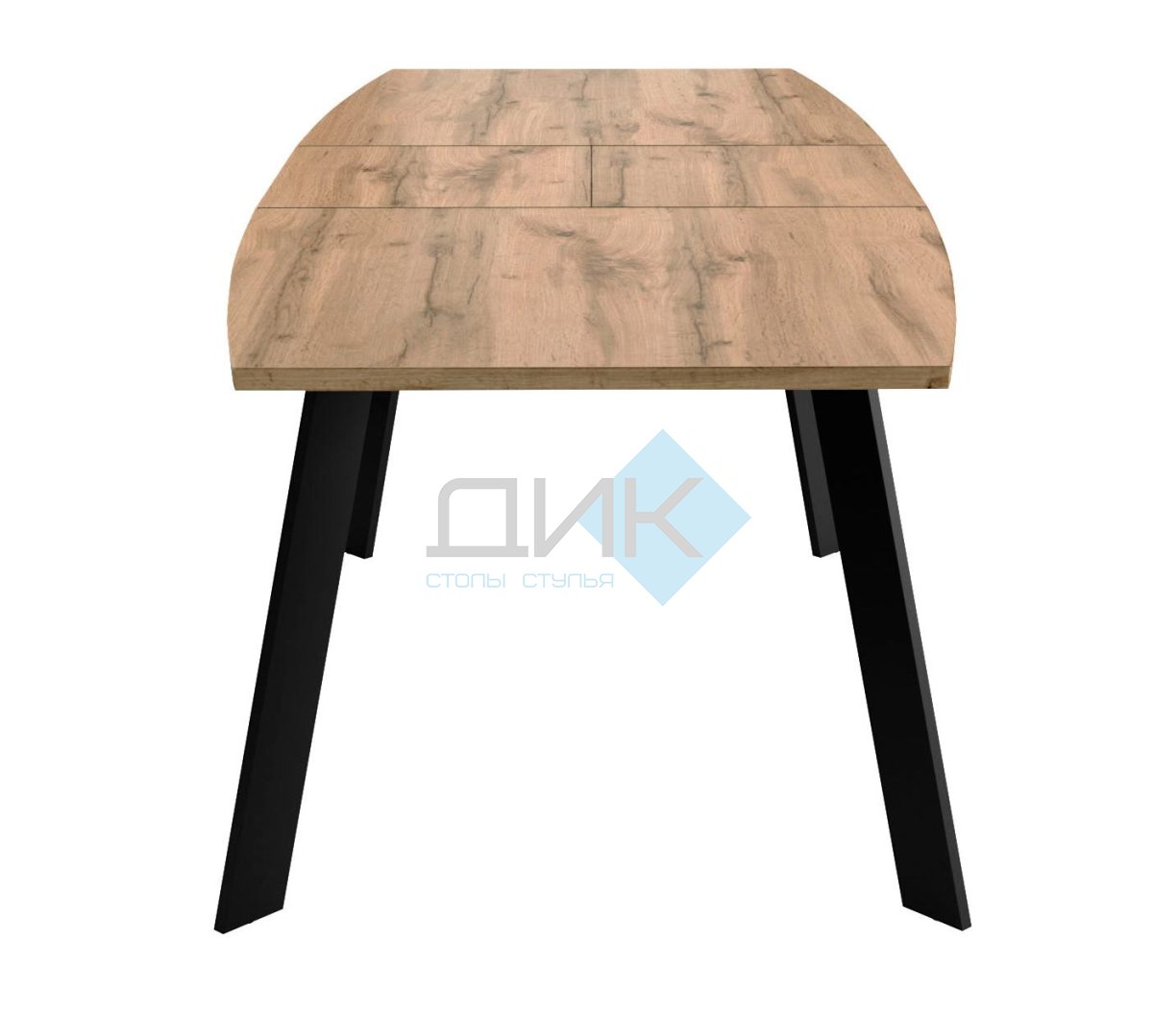 Стол DikLine XL160 Дуб галифакс /опоры черные