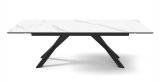 Стол DikLine SKW140 Керамика белая FNZ 9206037/подстолье черное/опоры черные (2 уп.)