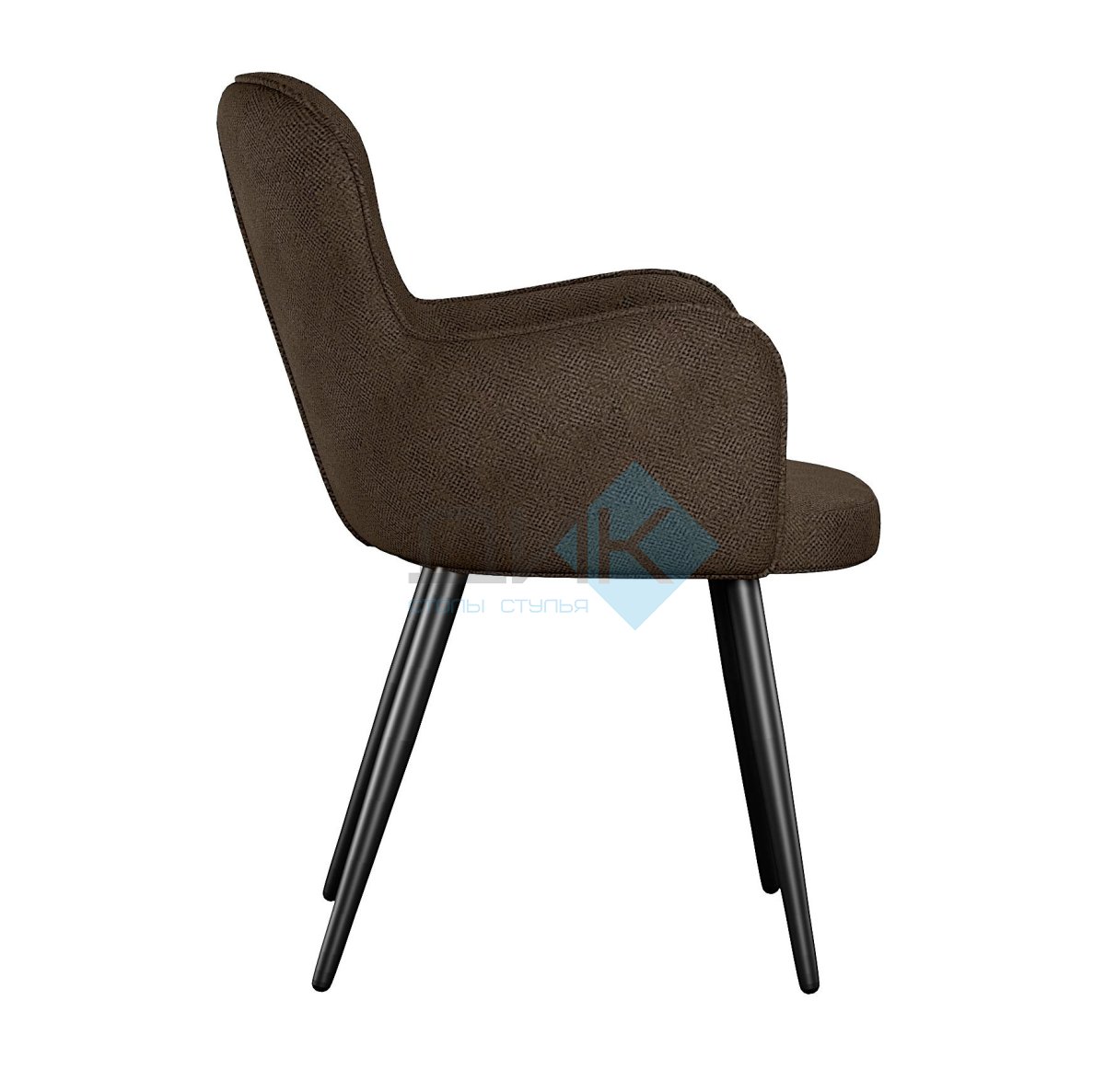 Стул DikLine 503 поворотный SB3 шоколад, ножки черные