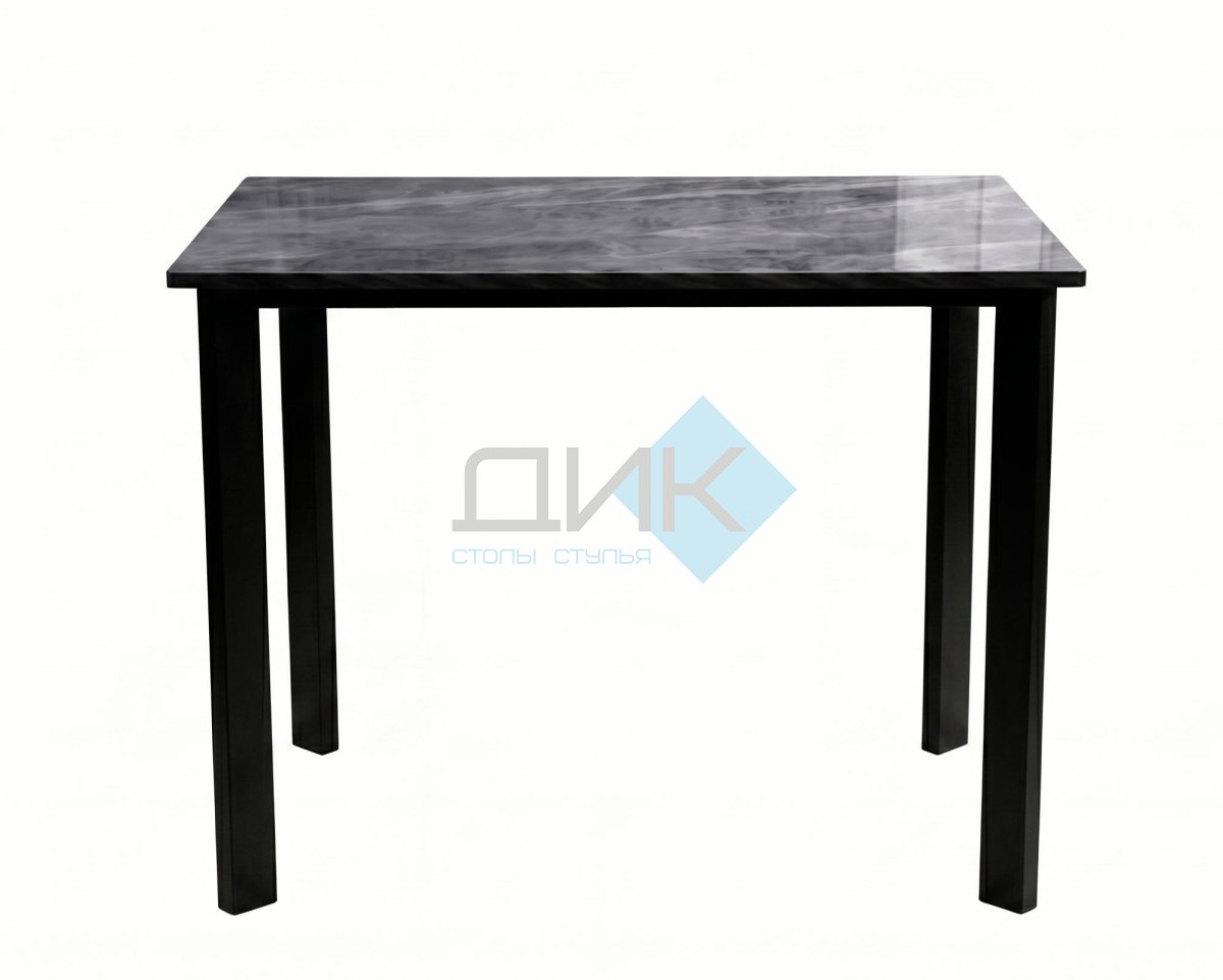 Стол DikLine DKT90 Керамика серый глянец (italian middle grey)/подстолье черное/опоры черные