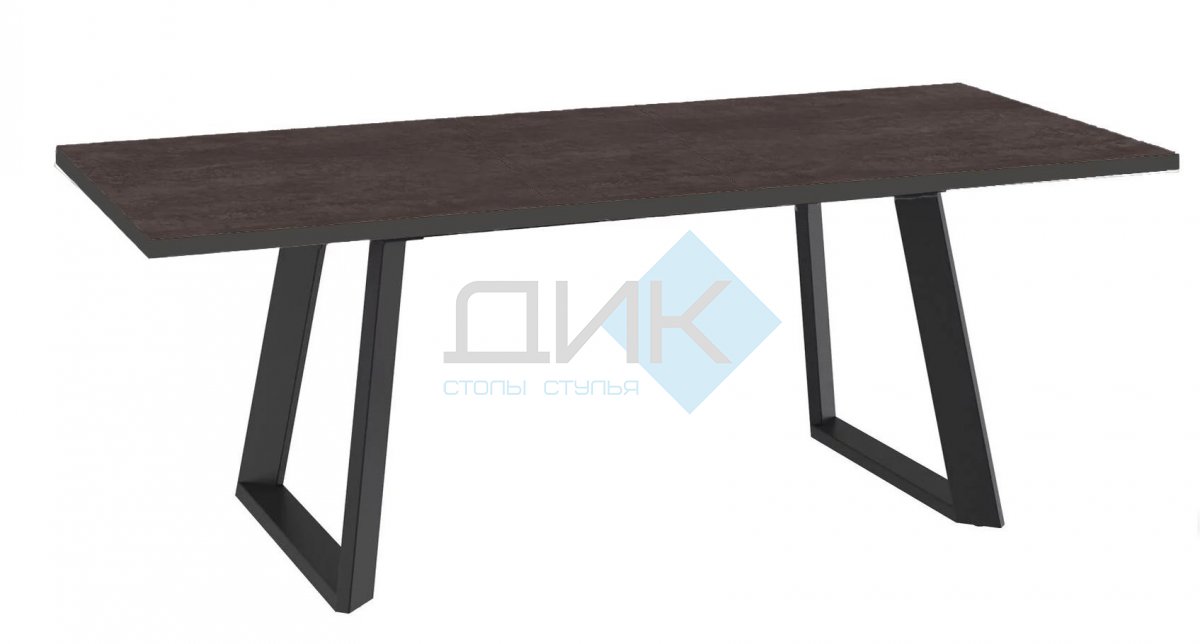 Стол DikLine ZL160 хромикс бронза/ черный/ опоры черные