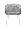 Стул DikLine 441 M13 светло-серый, ножки белые