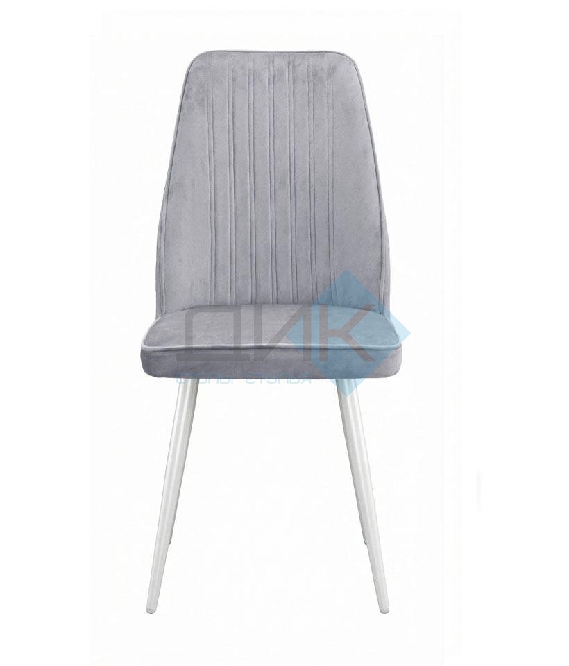 Стул DikLine 327 поворотный B22 GREY, ножки белые