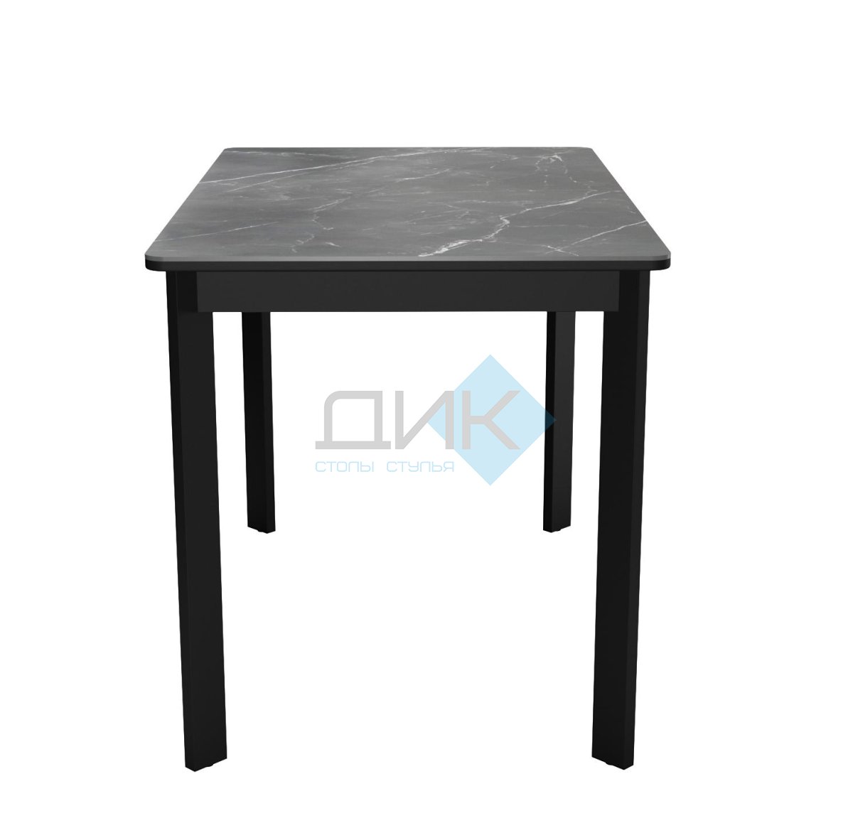 Стол DikLine LK90 Керамика Черный мрамор/подстолье черное/опоры черные