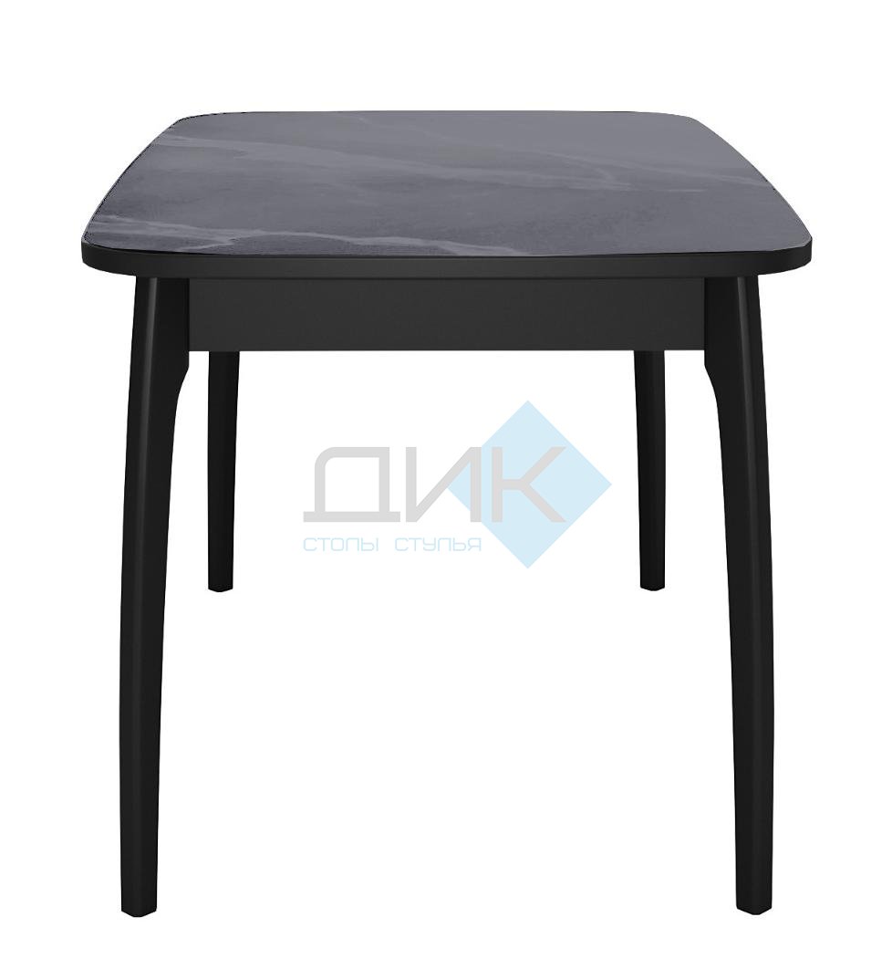 Стол DikLine MK15 Керамика Серый мрамор/подстолье черное/опоры черные