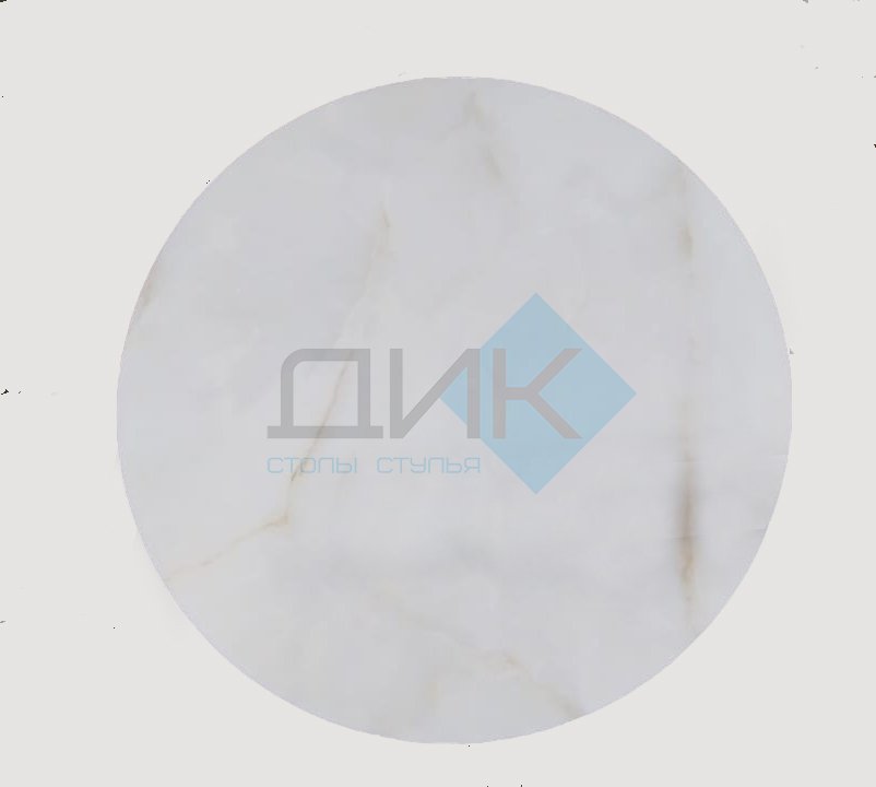 Стол DikLine AKR120 Керамика глянец Ostra Bianco/подстолье черное/опоры черные (2 уп.)