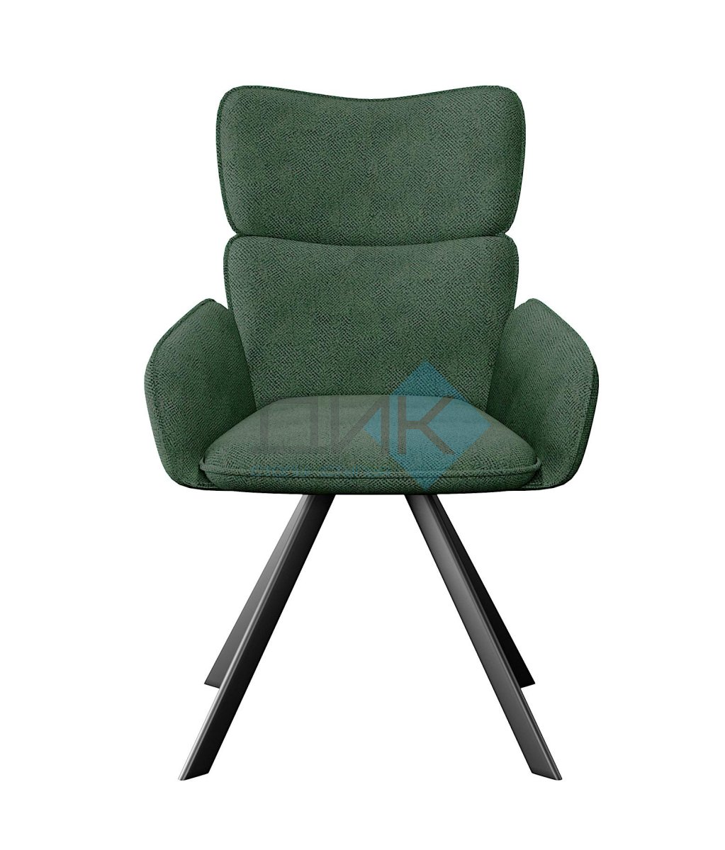 Стул DikLine 501 поворотный SB1 зеленый, ножки черные