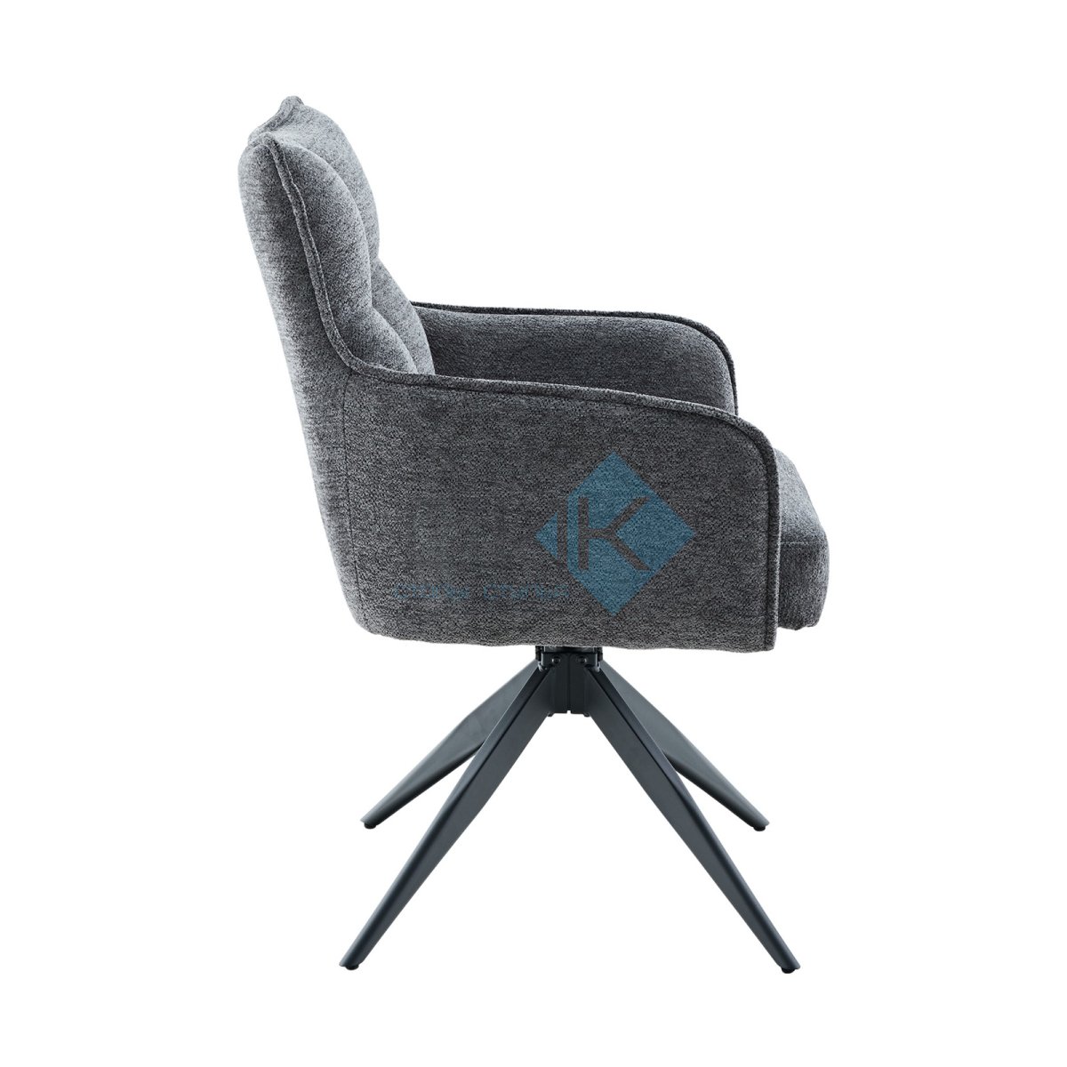 Стул DikLine 6826 т.к Серая Raven 15, опоры черные