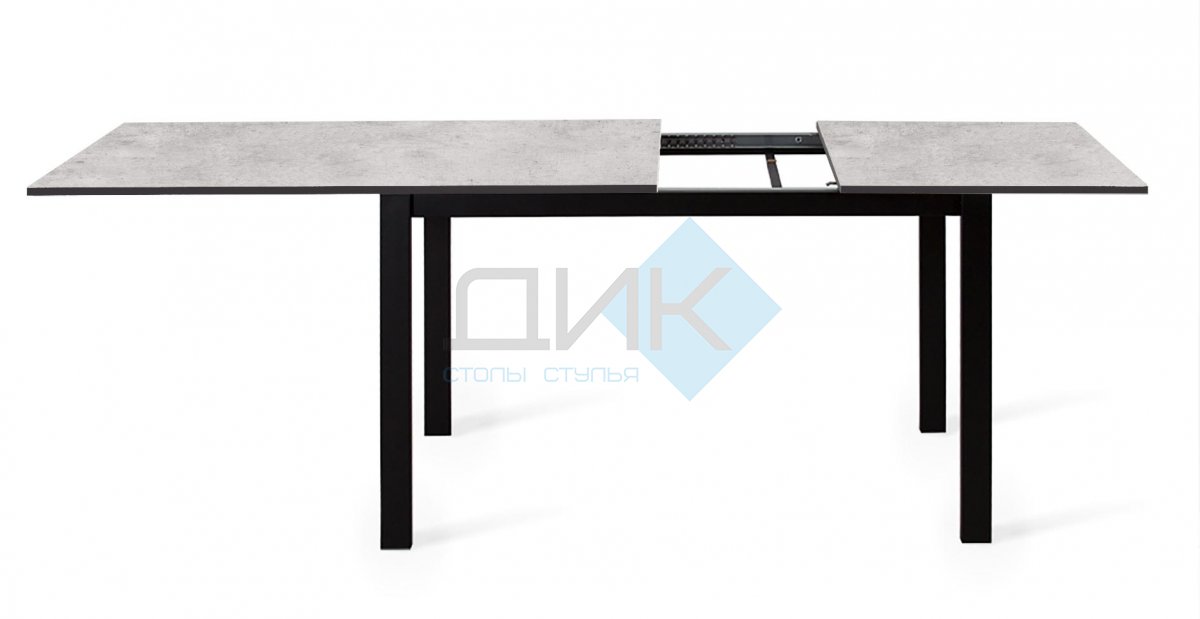 Стол DikLine L110 хромикс белый/ опоры черные