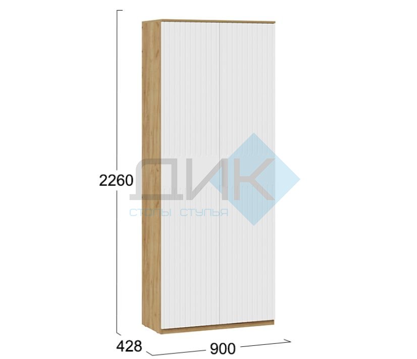 Хилтон Шкаф комбинированный с 2 дверями исп. 2 (Дуб Крафт золотой/графит матовый)