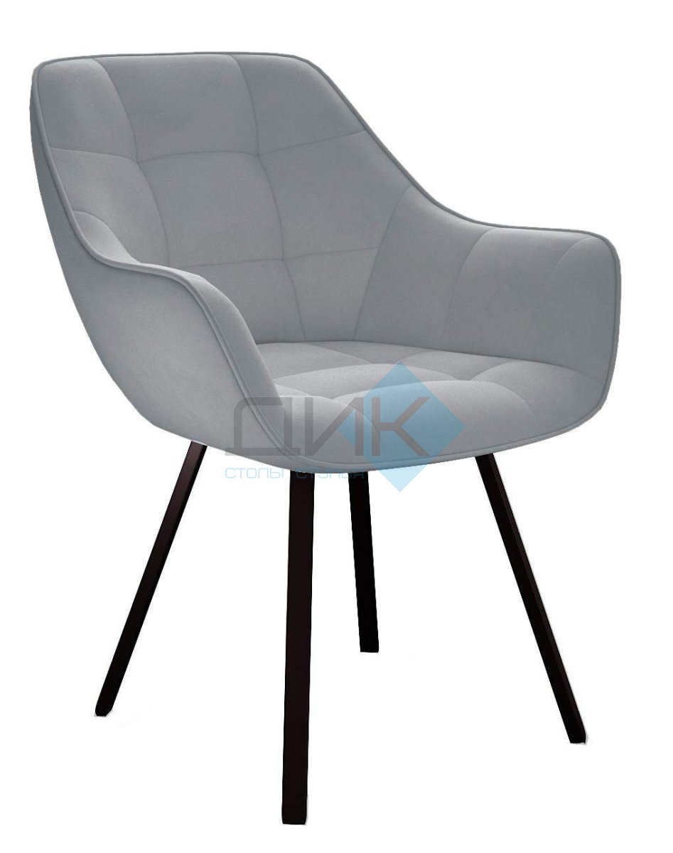 Стул DikLine 252 М поворотный, B22 GREY, ножки черные УЦЕНКА