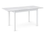 Стол Dikline L110 Мрамор белый (ЛДСП EGGER)/Опоры белый