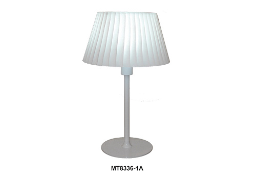 Лампа настольная МТ 8336-1А  (D30 выс50) white paint белая ножка, абажур керамика матовый белый