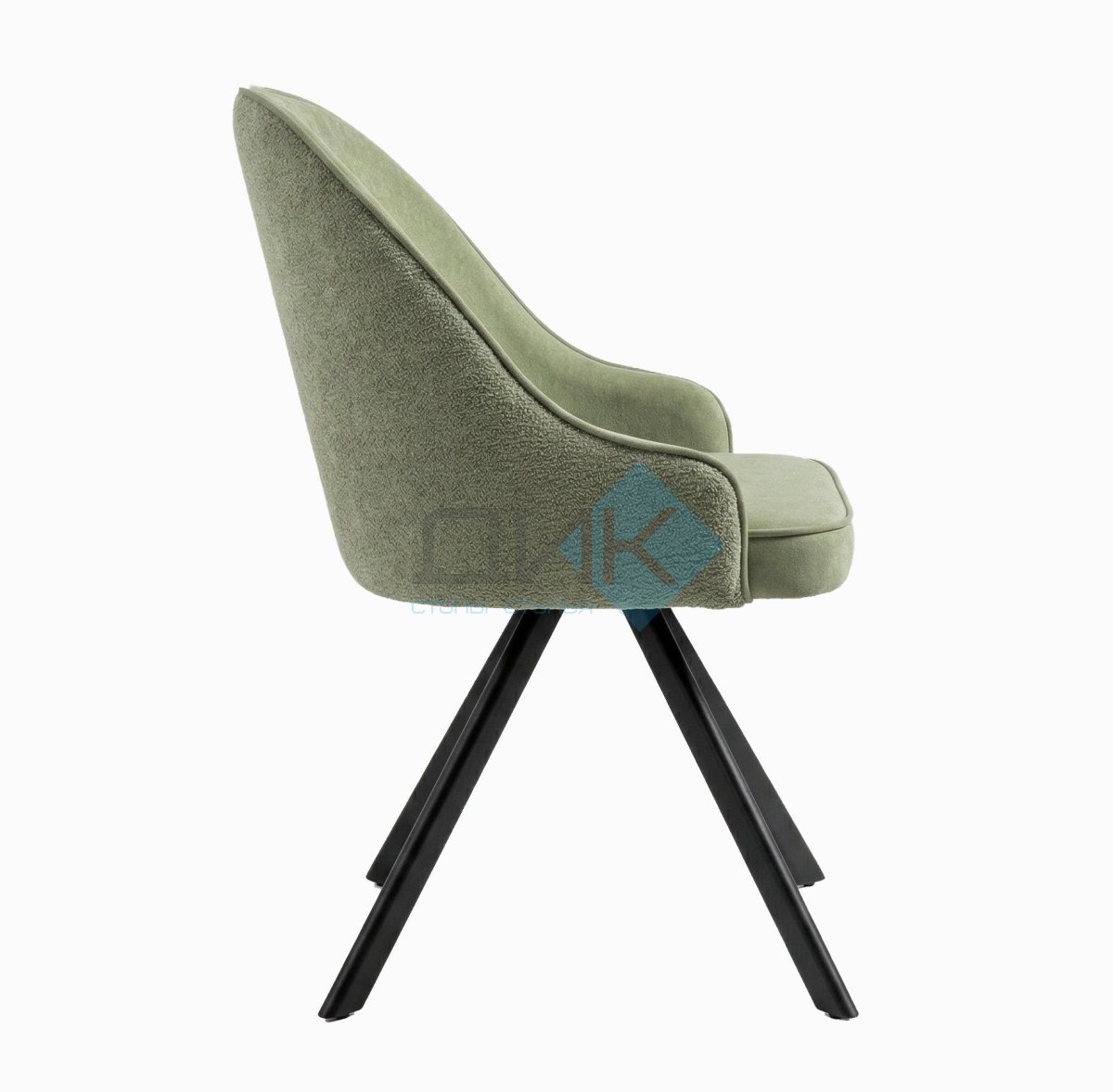 Стул DikLine 266M поворотный, P10/L08 зеленый, ножки черные