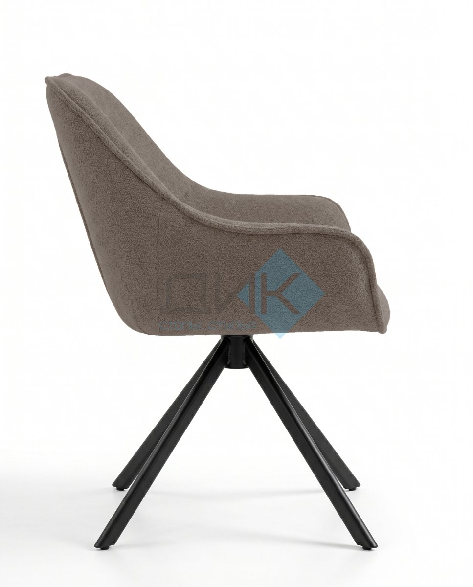 Стул DikLine 254 поворотный, BL05 капучино, ножки черные