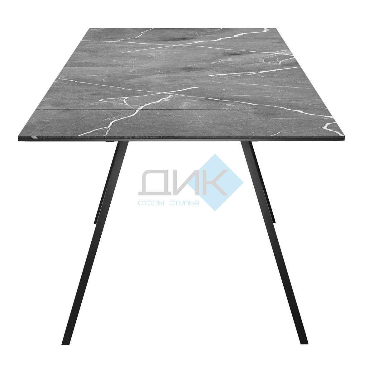 Стол DikLine DKL140 Керамика Черный мрамор/опоры черные  Образец в салоне ТЦ Орион