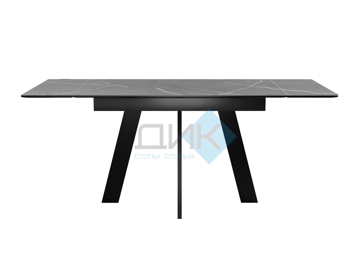 Стол DikLine SKM110 Керамика Серый мрамор/опоры черные