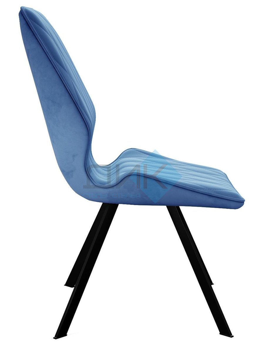 Стул DikLine 243 поворотный B8 BLUE, ножки черные