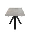 Стол DikLine SFE140 Керамика Italian Grey (глянец серый)/подстолье черное/опоры черные (2 уп.)