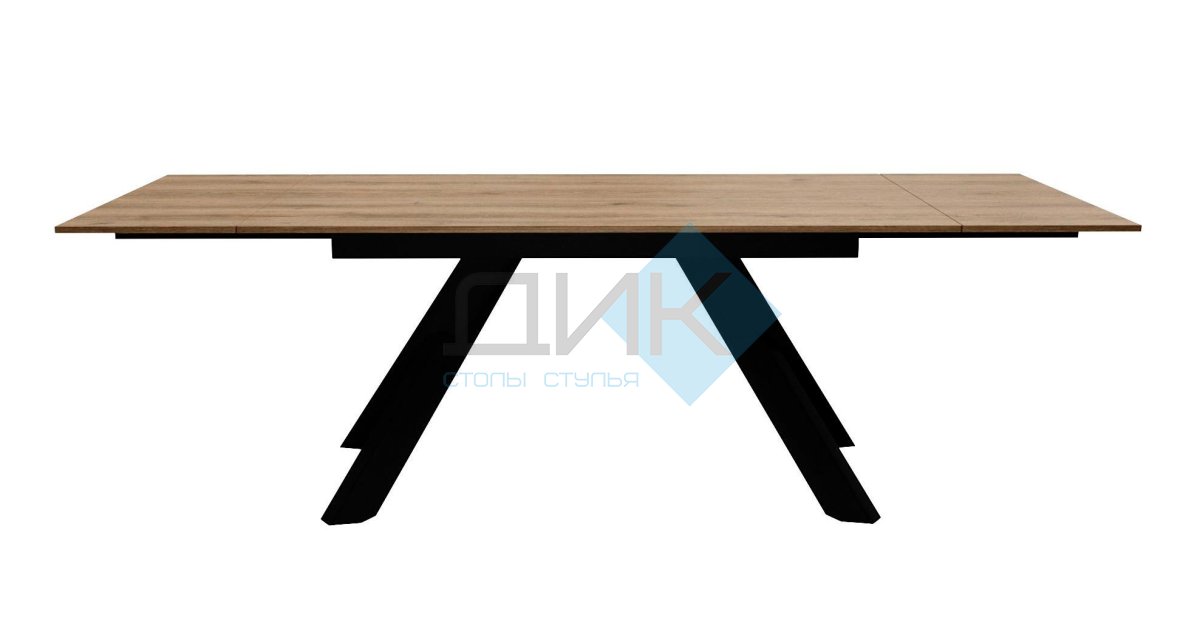 Стол DikLine DX140 Дуб галифакс/опоры черные (2 уп.)