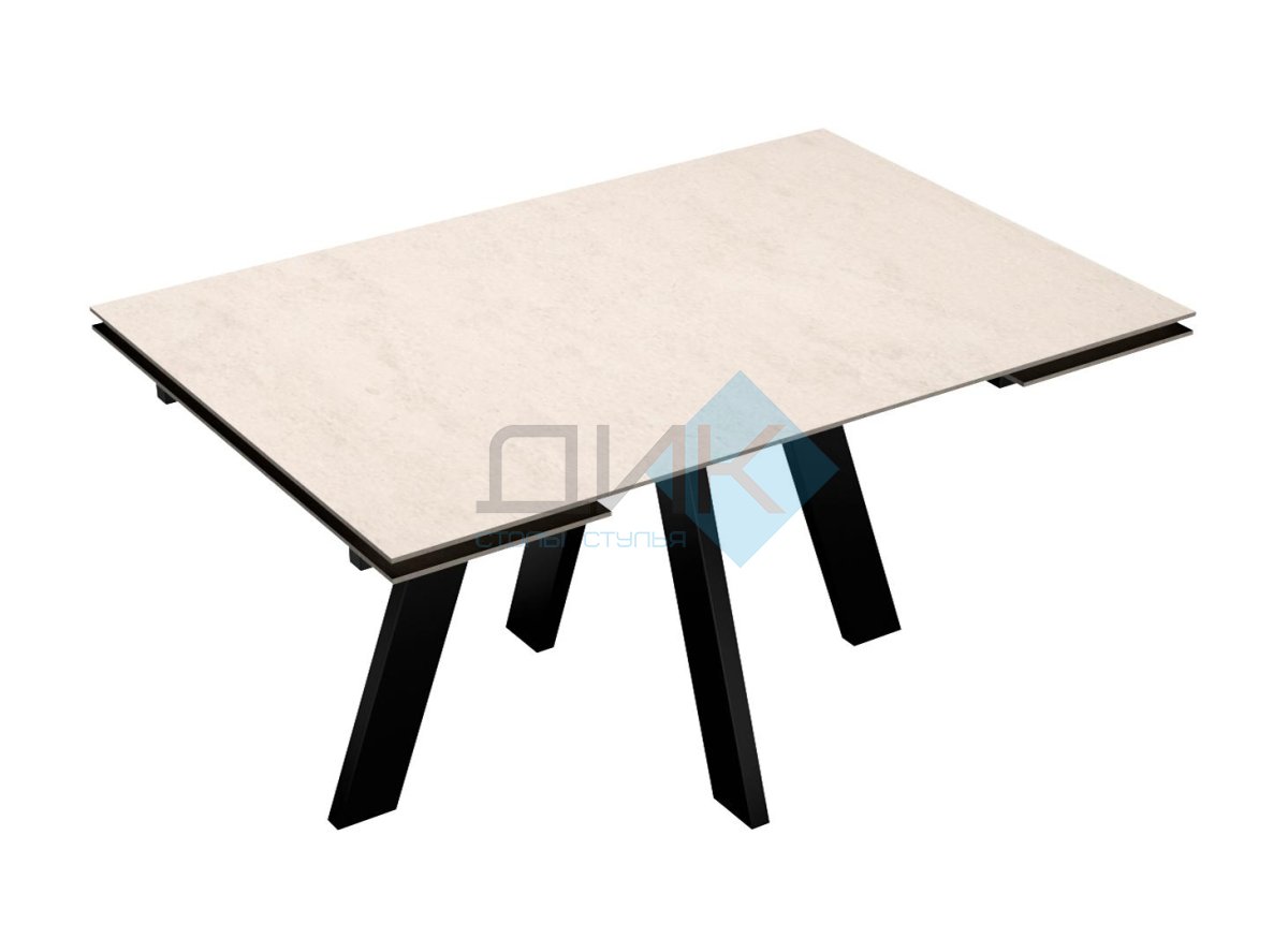 Стол DikLine DM140M Хромикс белый/опоры черные