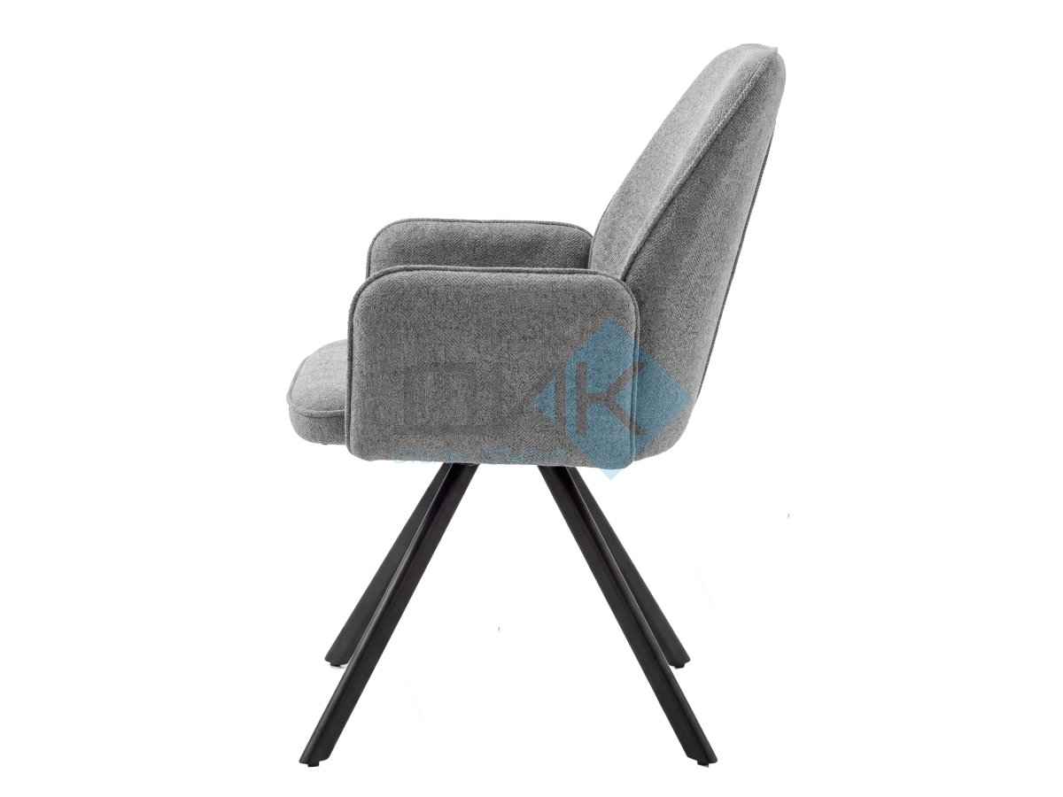 Стул DikLine 293 поворотный BL13 серый, ножки черные