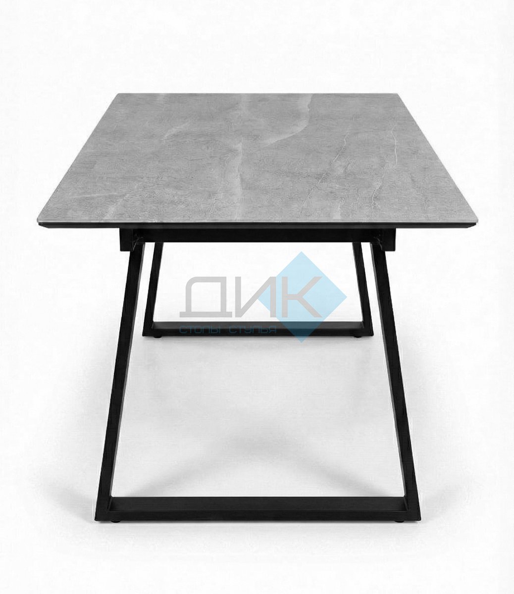 Стол DikLine DZ160 Мрамор Кандела cветло-серый/черные (2 уп.)