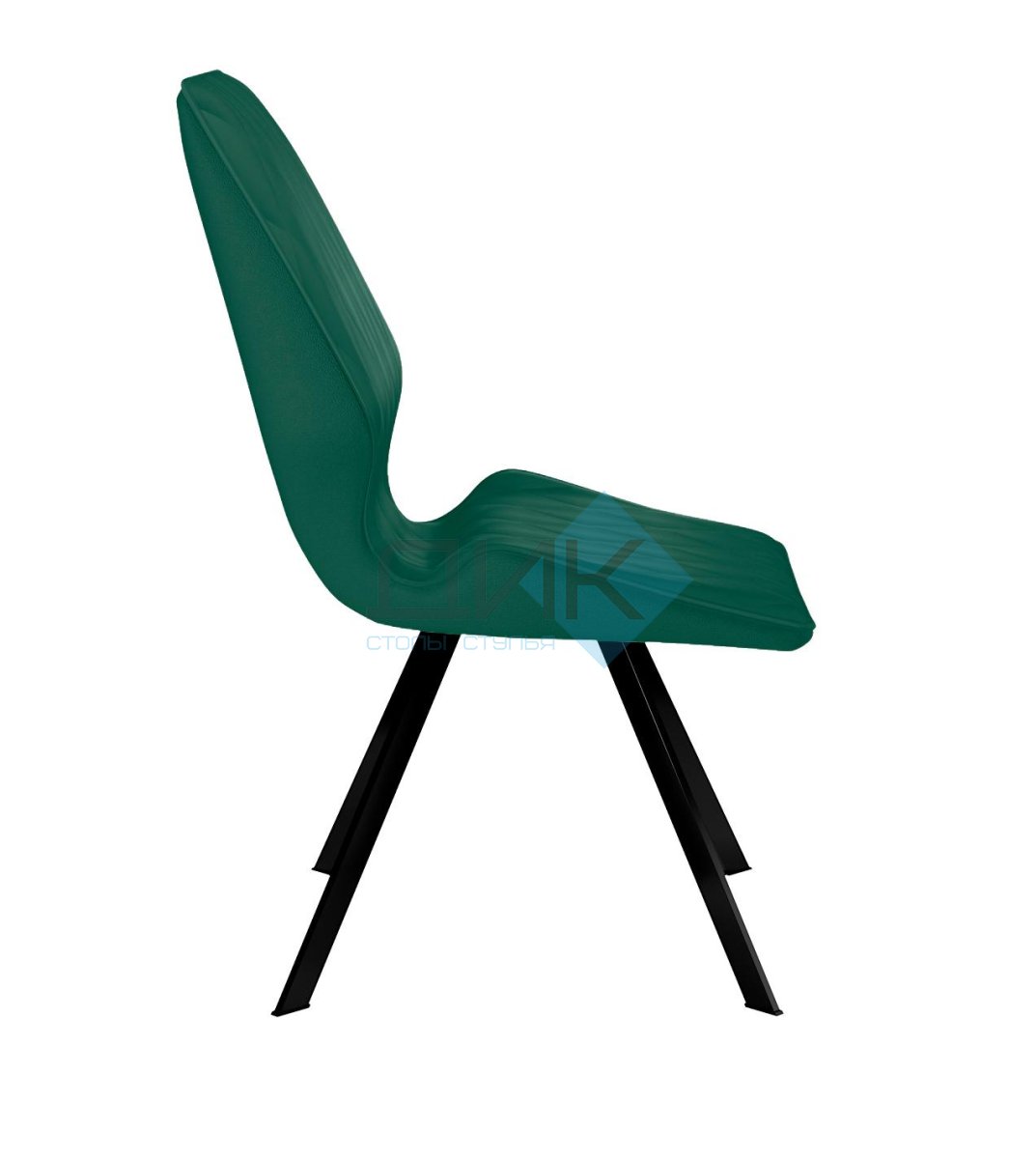 Стул DikLine 242M K13 изумруд, ножки черные