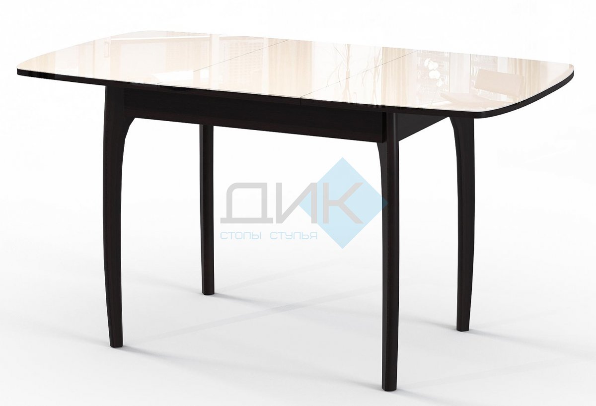 Стол DikLine M40 венге/стекло бежевое optiwhite