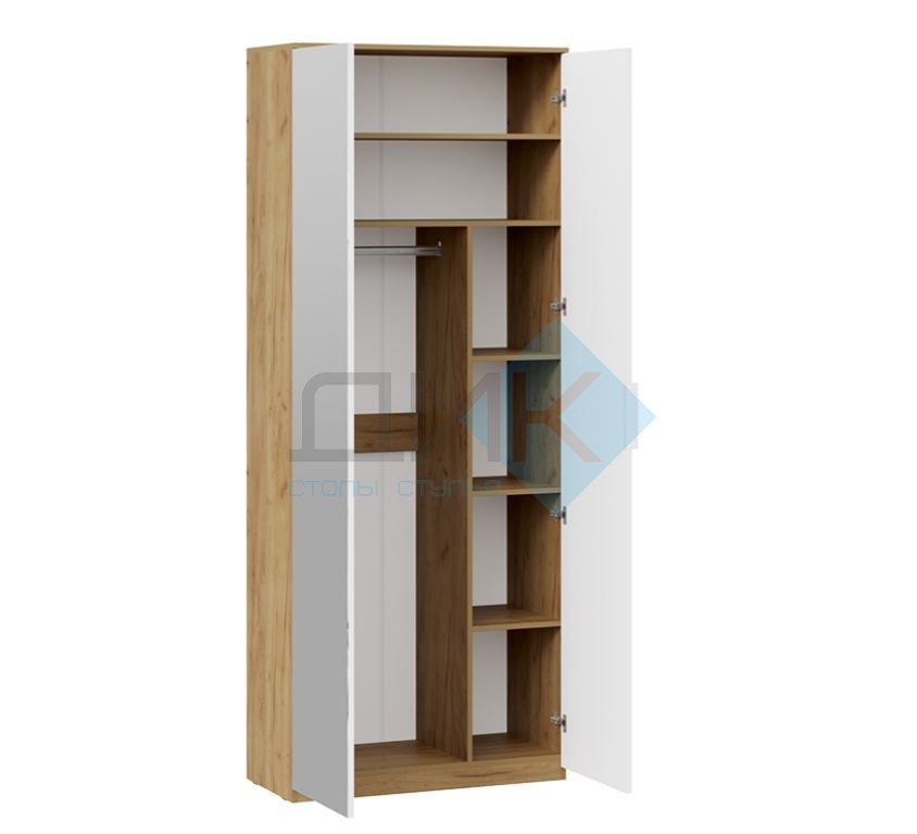 Хилтон Шкаф комбинированный с 2 дверями исп. 2 (Дуб Крафт золотой/графит матовый)