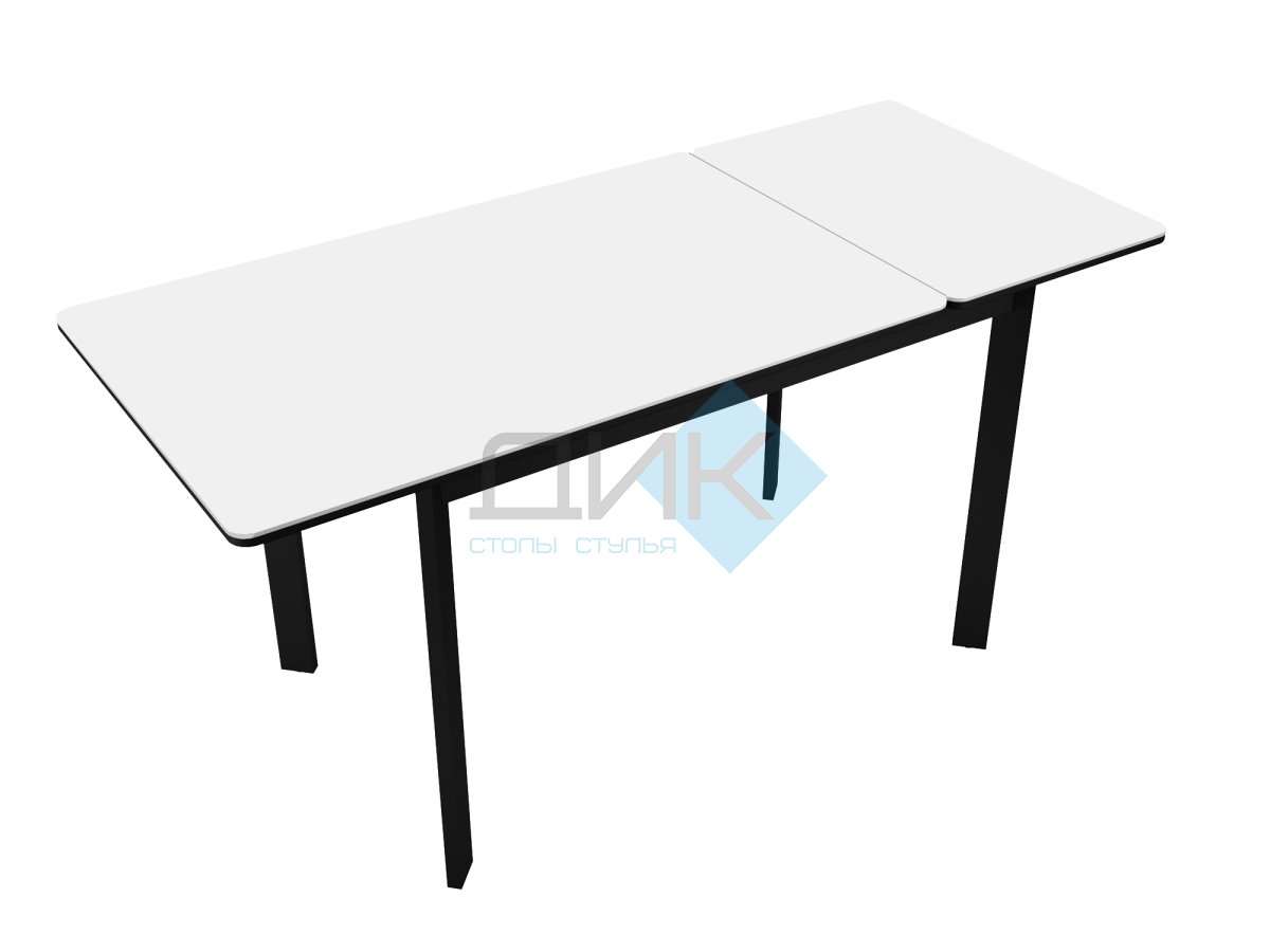 Стол DikLine LK110 Керамика Mono white (белый матовый) /подстолье черное/опоры черные