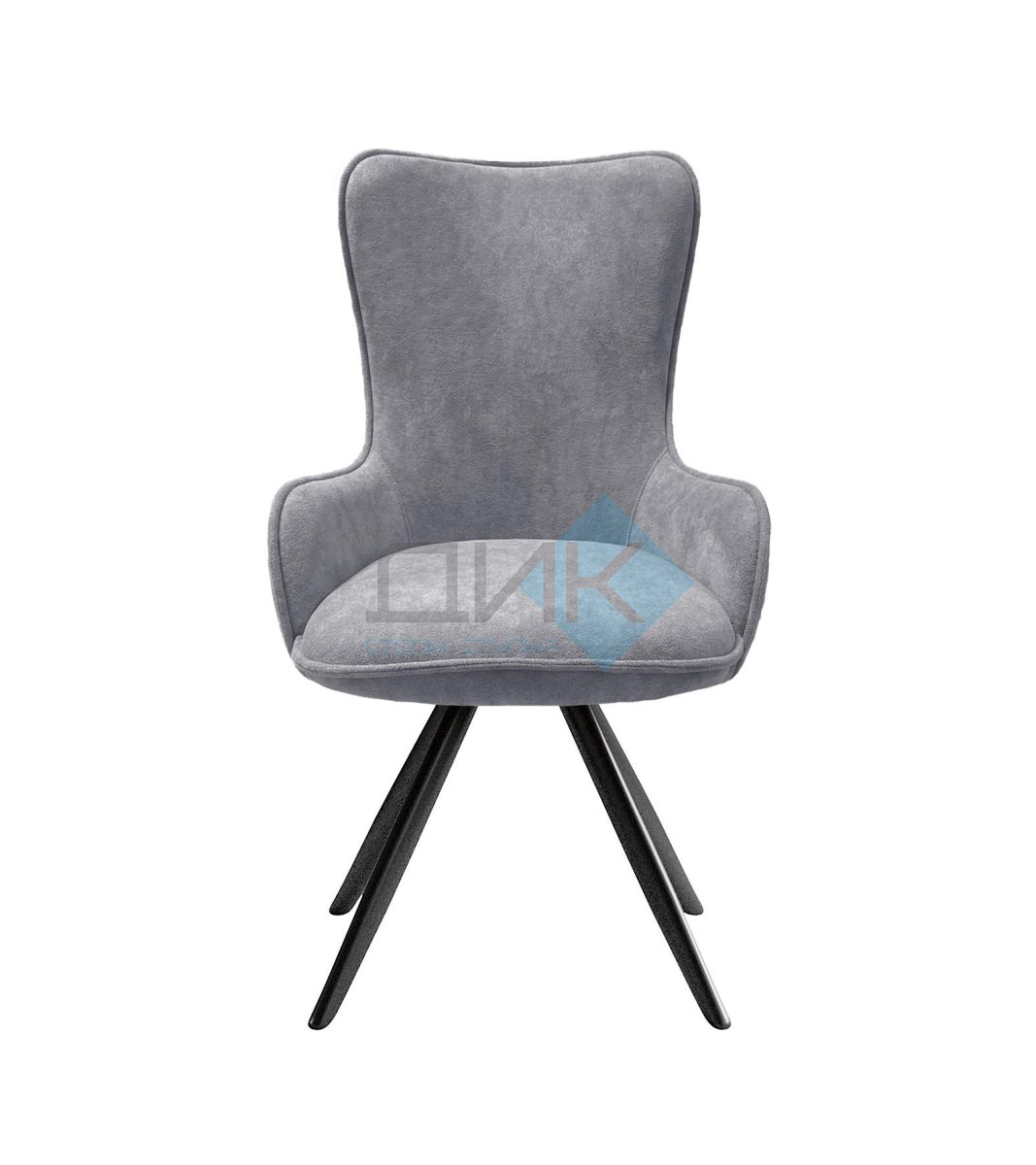 Стул DikLine 333 поворотный TW09 светло-серый, ножки черные