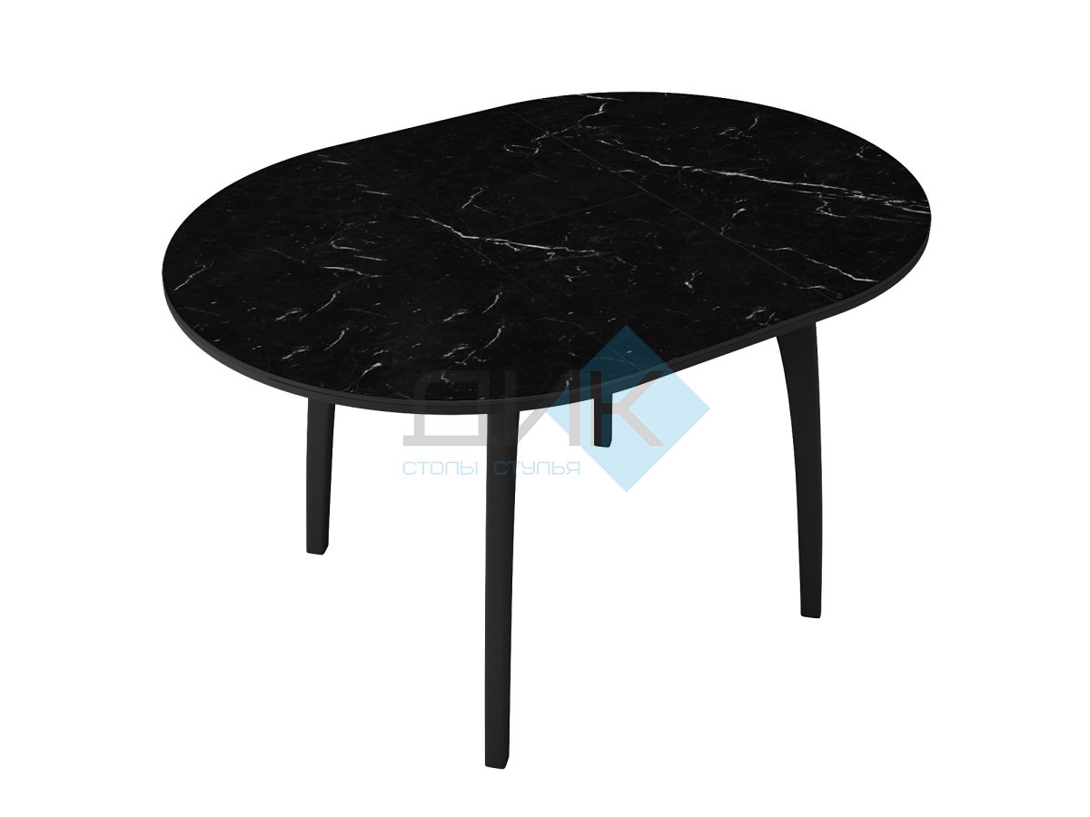 Стол DikLine MK46 Керамика Черный мрамор/подстолье черное/опоры черные