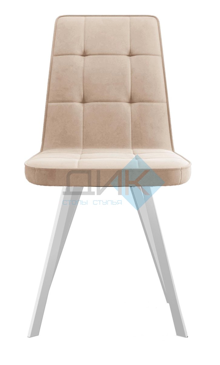 Стул DikLine 207 B03 BEIGE, ножки белые