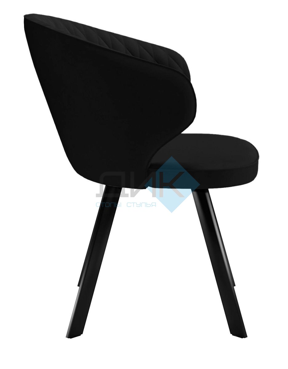 Стул DikLine 249 поворотный, K21 черный, ножки черные