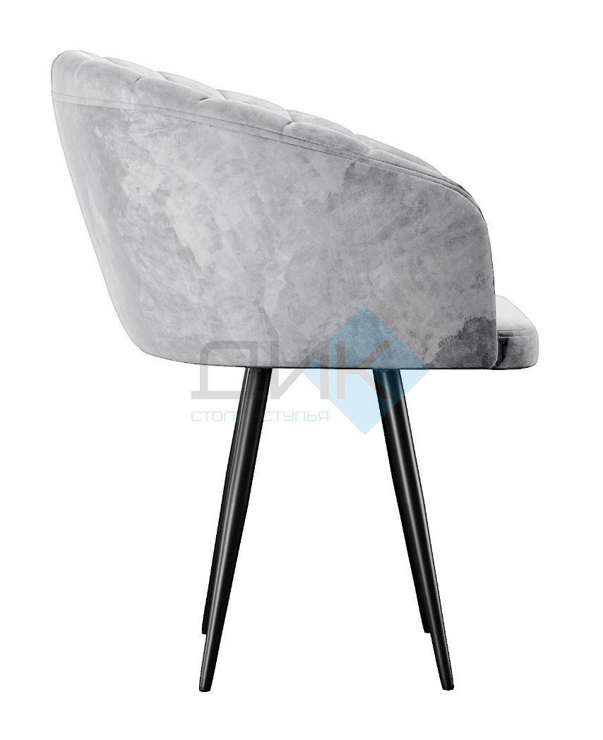 Стул DikLine 442 поворотный, M13 светло-серый, ножки черные