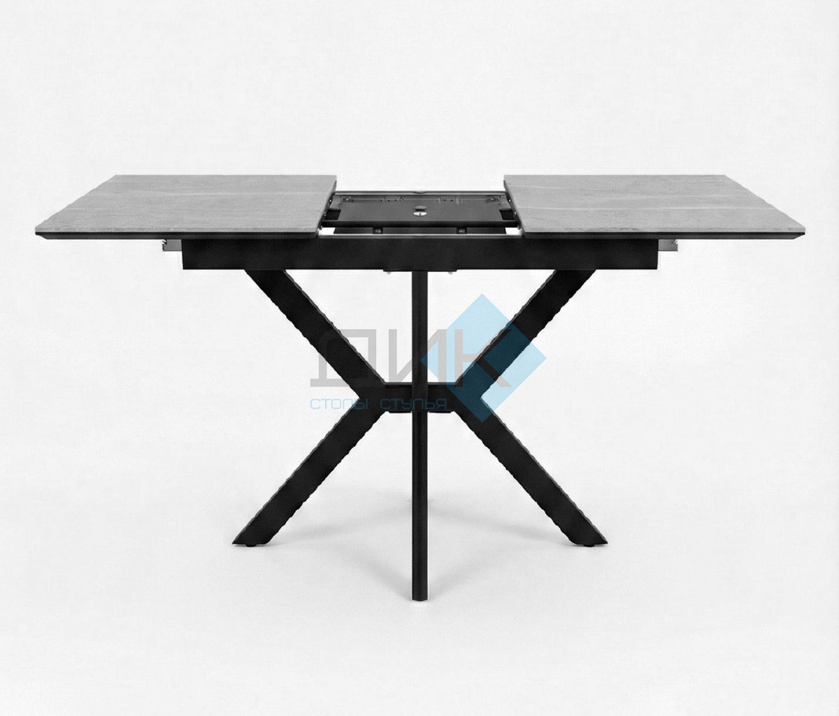 Стол DikLine DI100 Мрамор Кандела cветло-серый/опоры черные (2уп.)