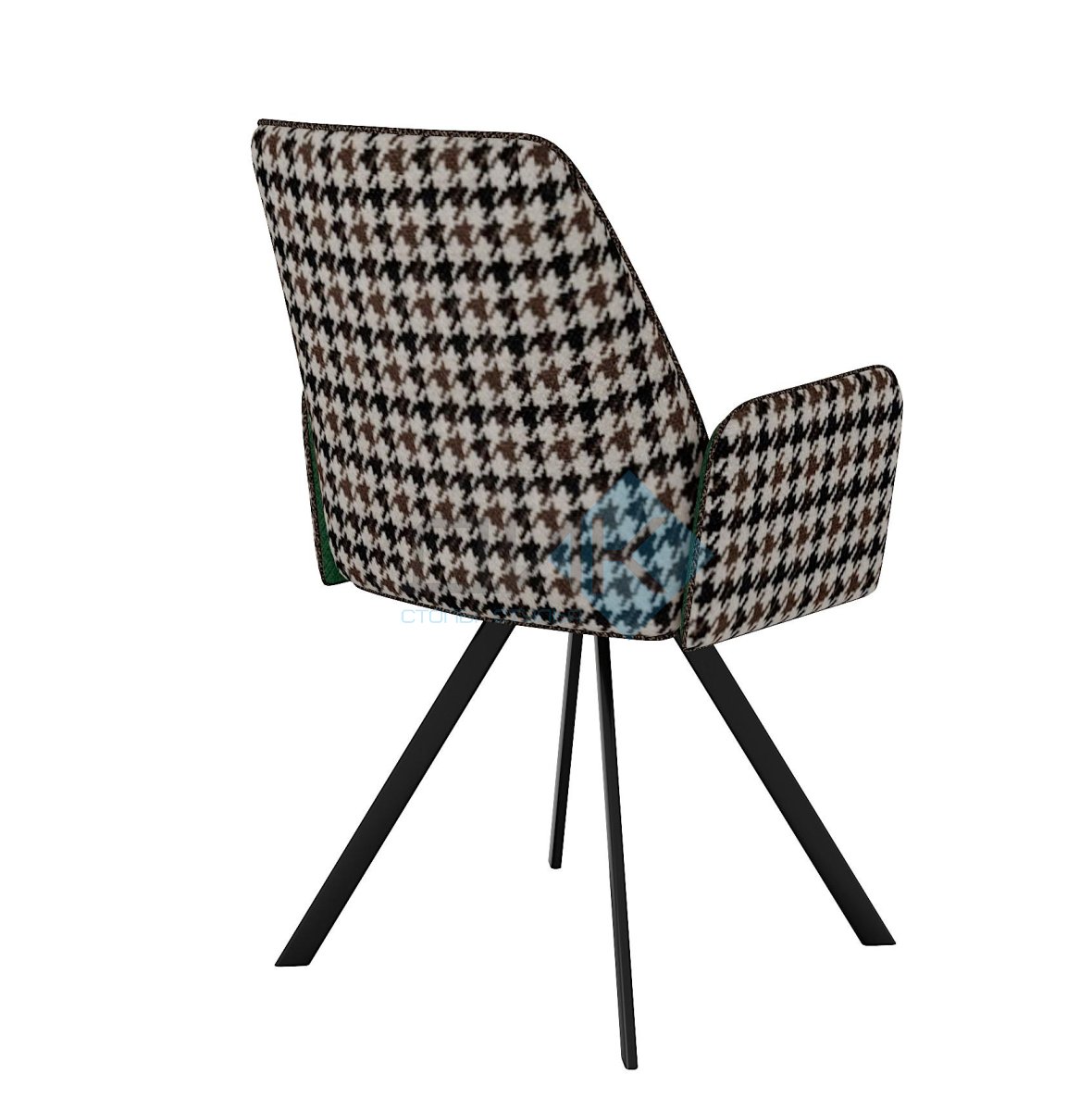 Стул DikLine 293 поворотный SB1/A2 зеленый, ножки черные