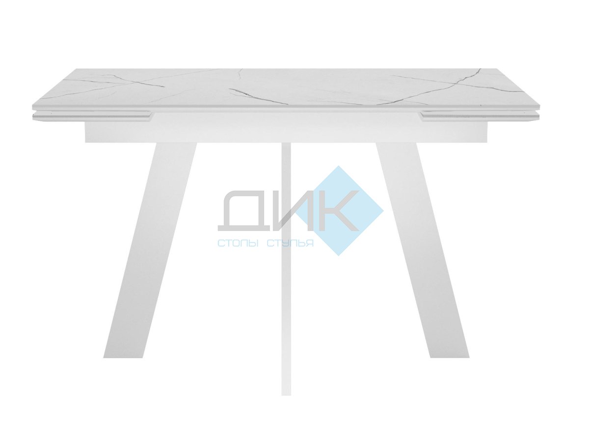 Стол DikLine SKM110 Керамика Белый мрамор/опоры белые
