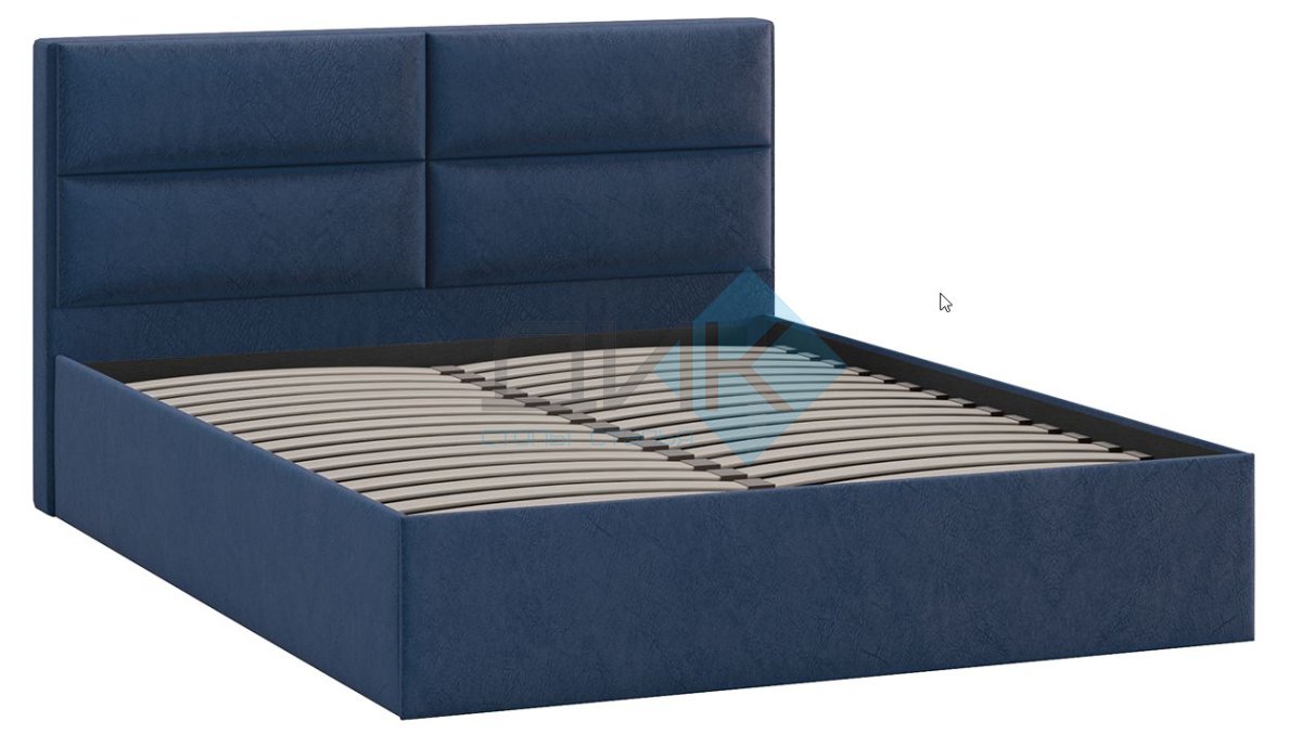 Глосс Кровать  без ПМ велюр Wellmart blue
