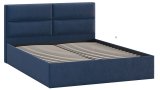 Глосс Кровать  без ПМ велюр Wellmart blue