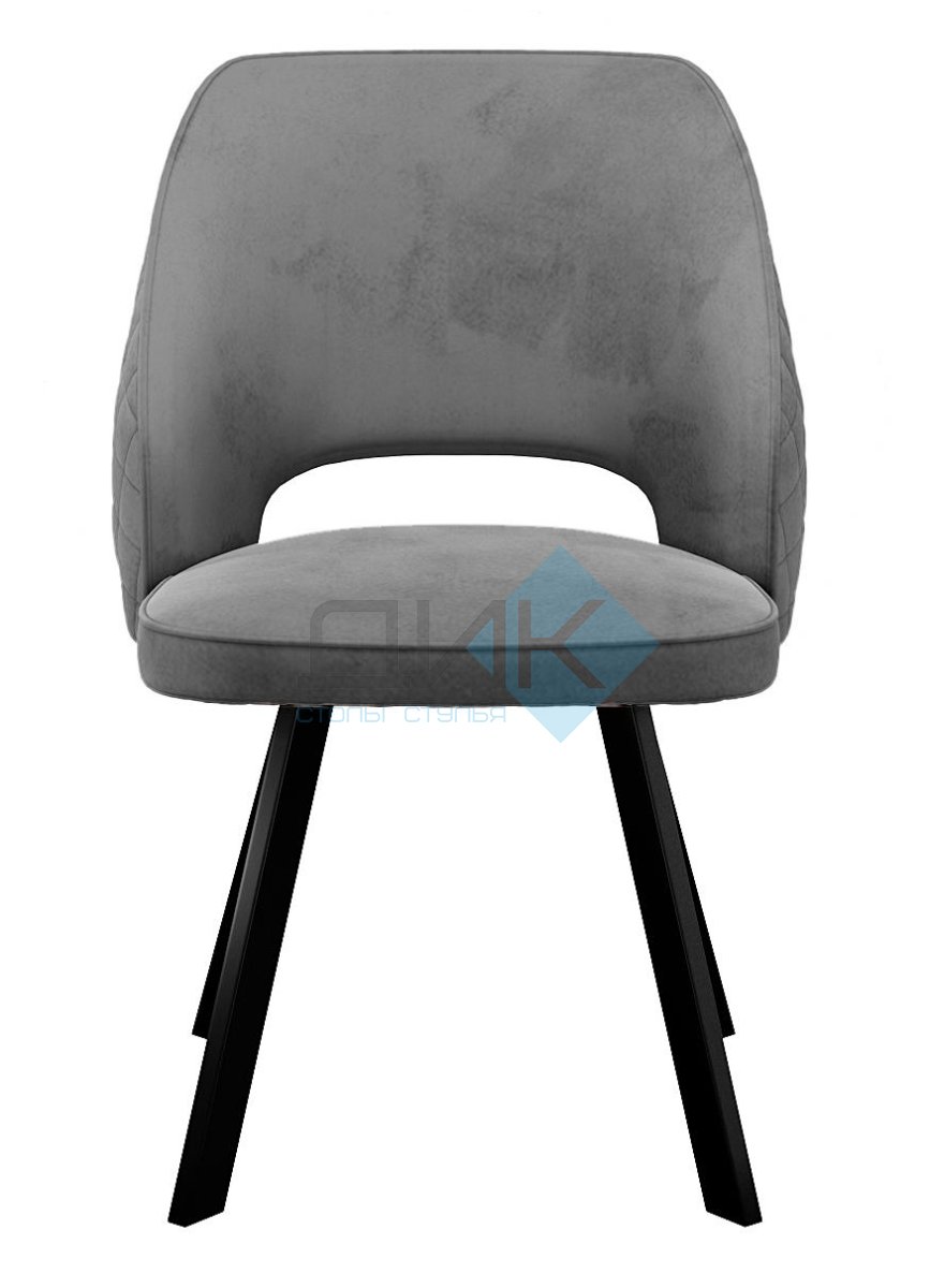 Стул DikLine 274 поворотный Z28 серый, ножки черные