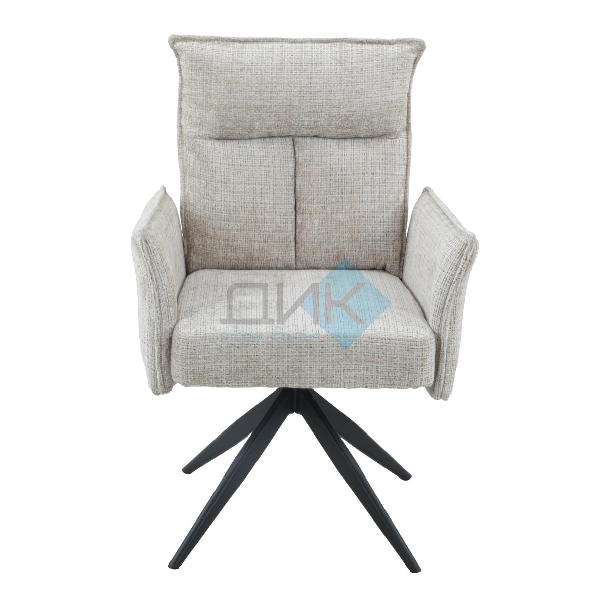 Стул DikLine 6824 тк. Бежевая 709-2, опоры черные поворотный