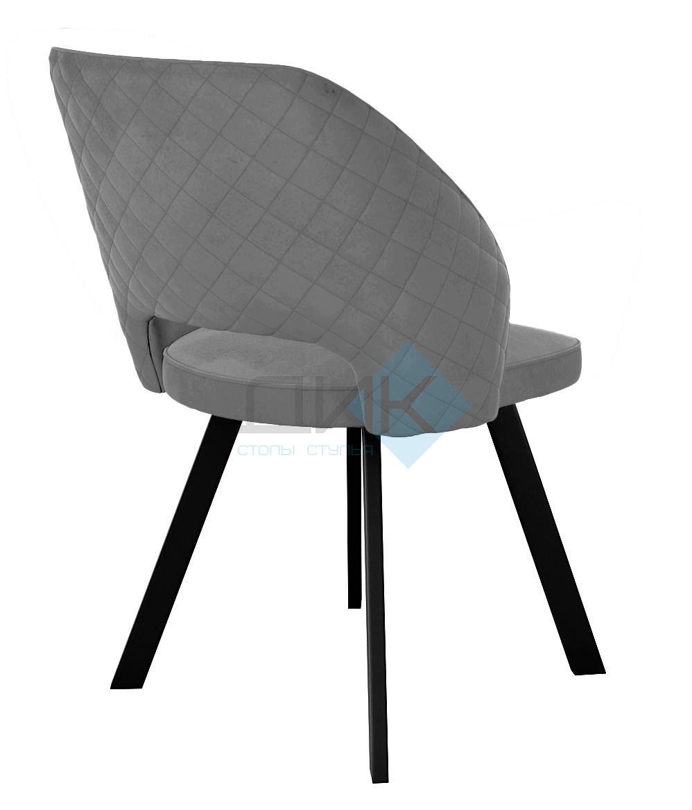 Стул DikLine 274 поворотный Z28 серый, ножки черные