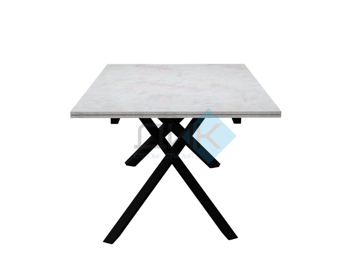 Стол DikLine DX140M Хромикс белый/опоры черные (2 уп.)